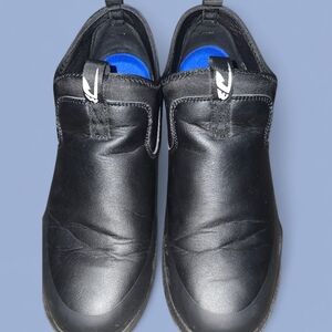 Elegant Black Leather Slip-On Loafers for Men